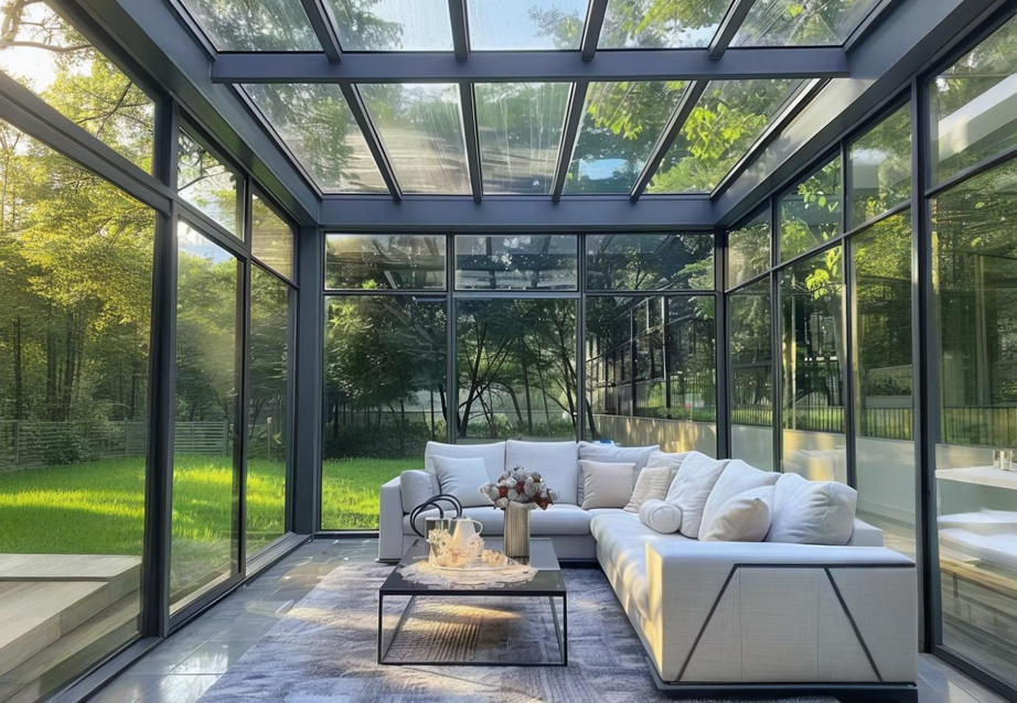Flat roof sunroom