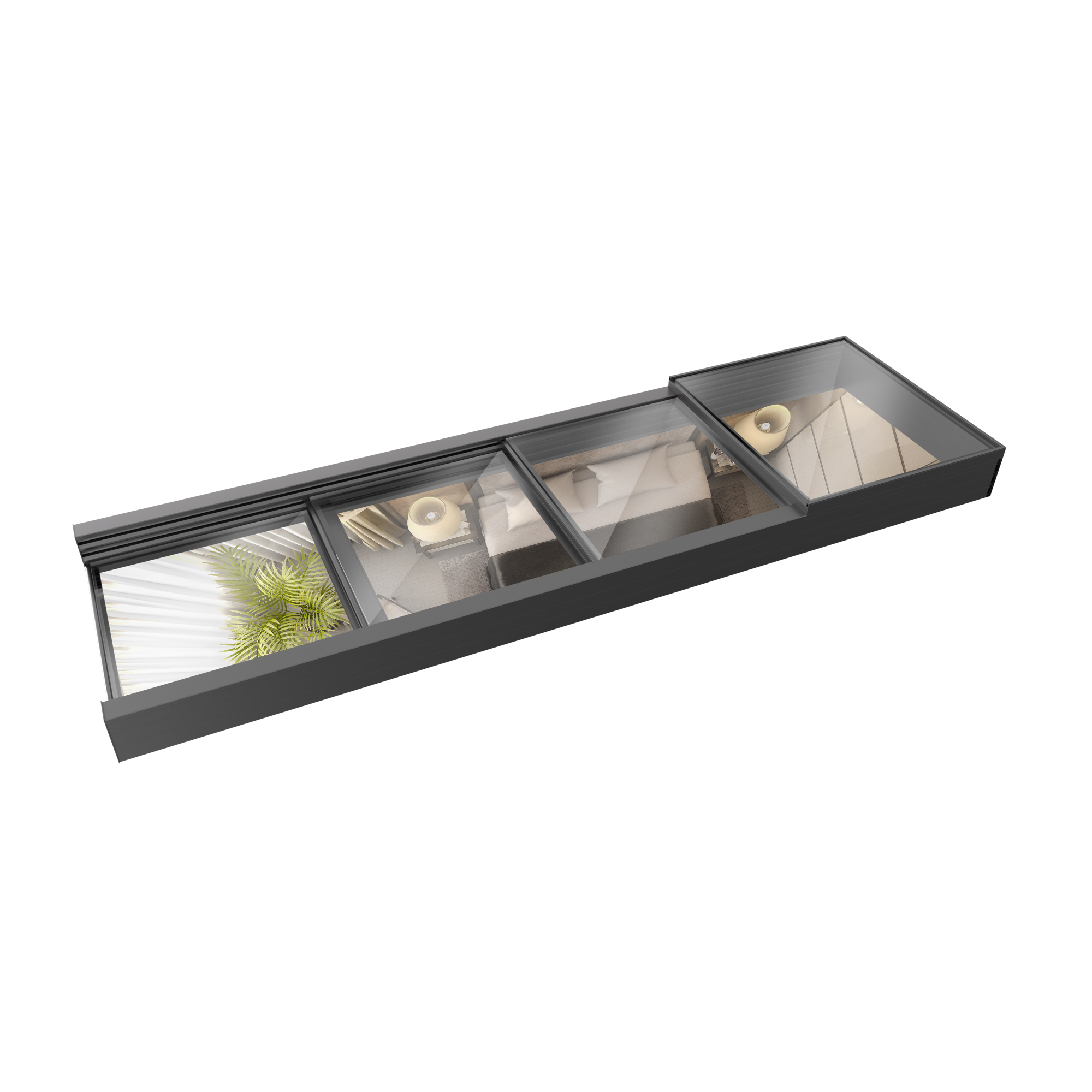 Retractable skylight