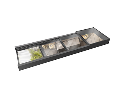 Retractable skylight