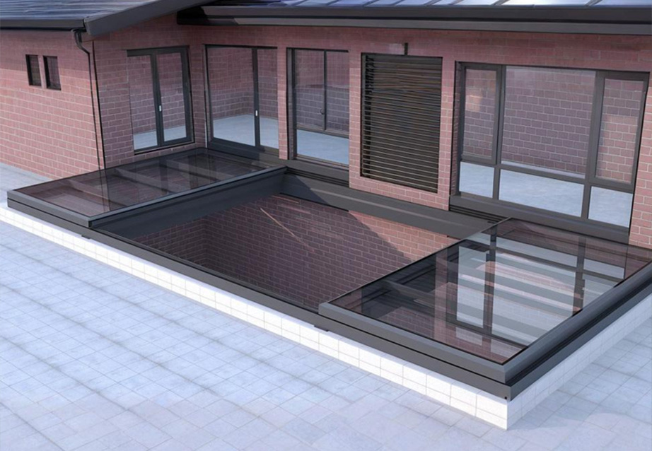 Medium sliding skylight