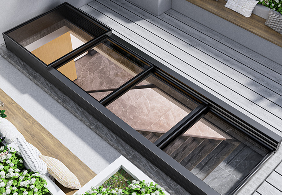 Retractable skylight