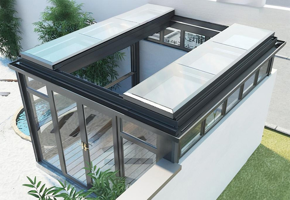 Medium sliding skylight