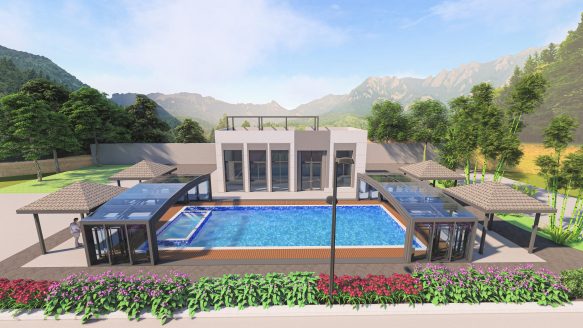 Uzbekistan pool cover